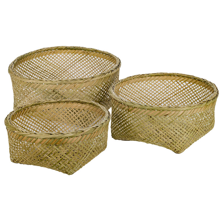 Bay Isle Home Stigler Rattan 3 Piece Basket Set Wayfair.co.uk